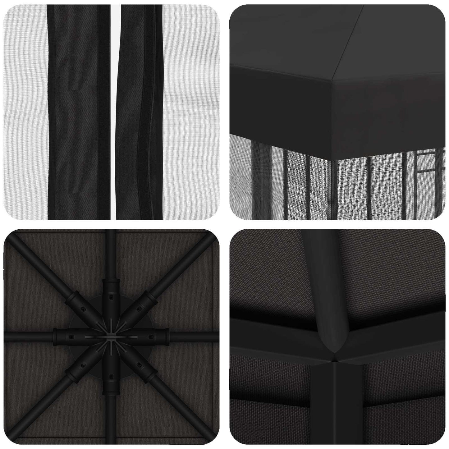 Garden Gazebo with Sidewalls 3 x 3 m Anthracite
