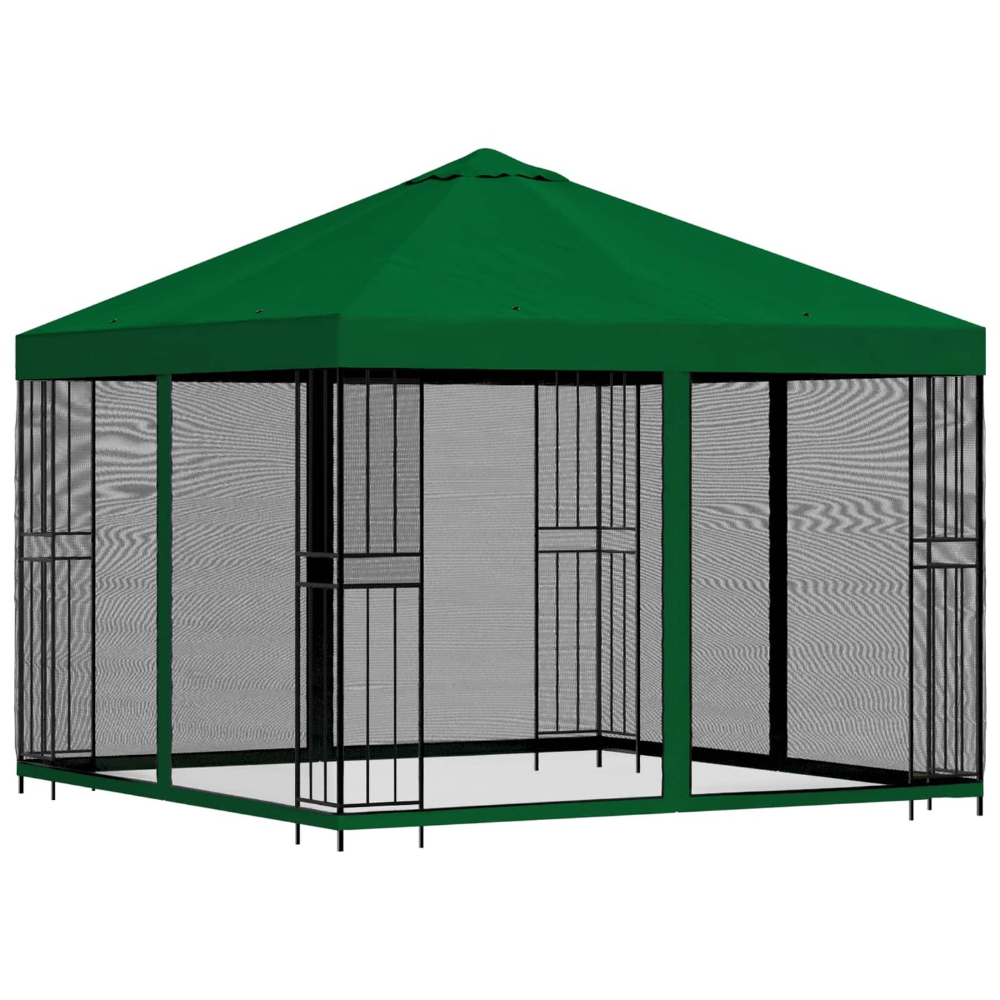Garden Gazebo with Sidewalls 3 x 3 m Green Polyester and Steel
