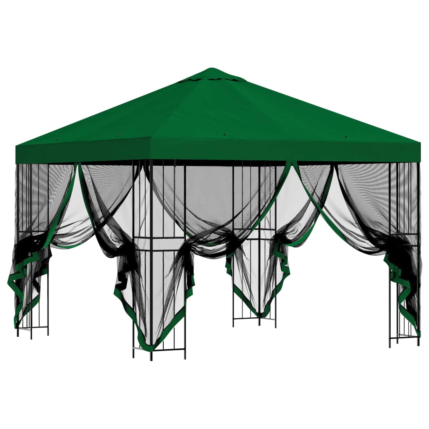 Garden Gazebo with Sidewalls 3 x 3 m Green Polyester and Steel