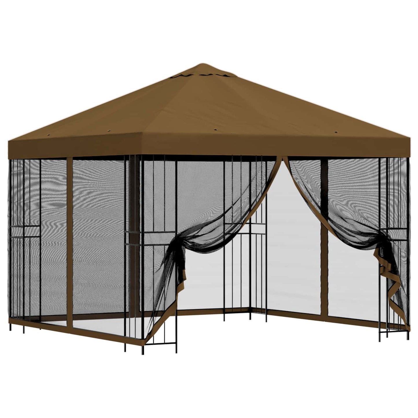 Garden Gazebo with Sidewalls 3 x 3 m Taupe Polyester and Steel