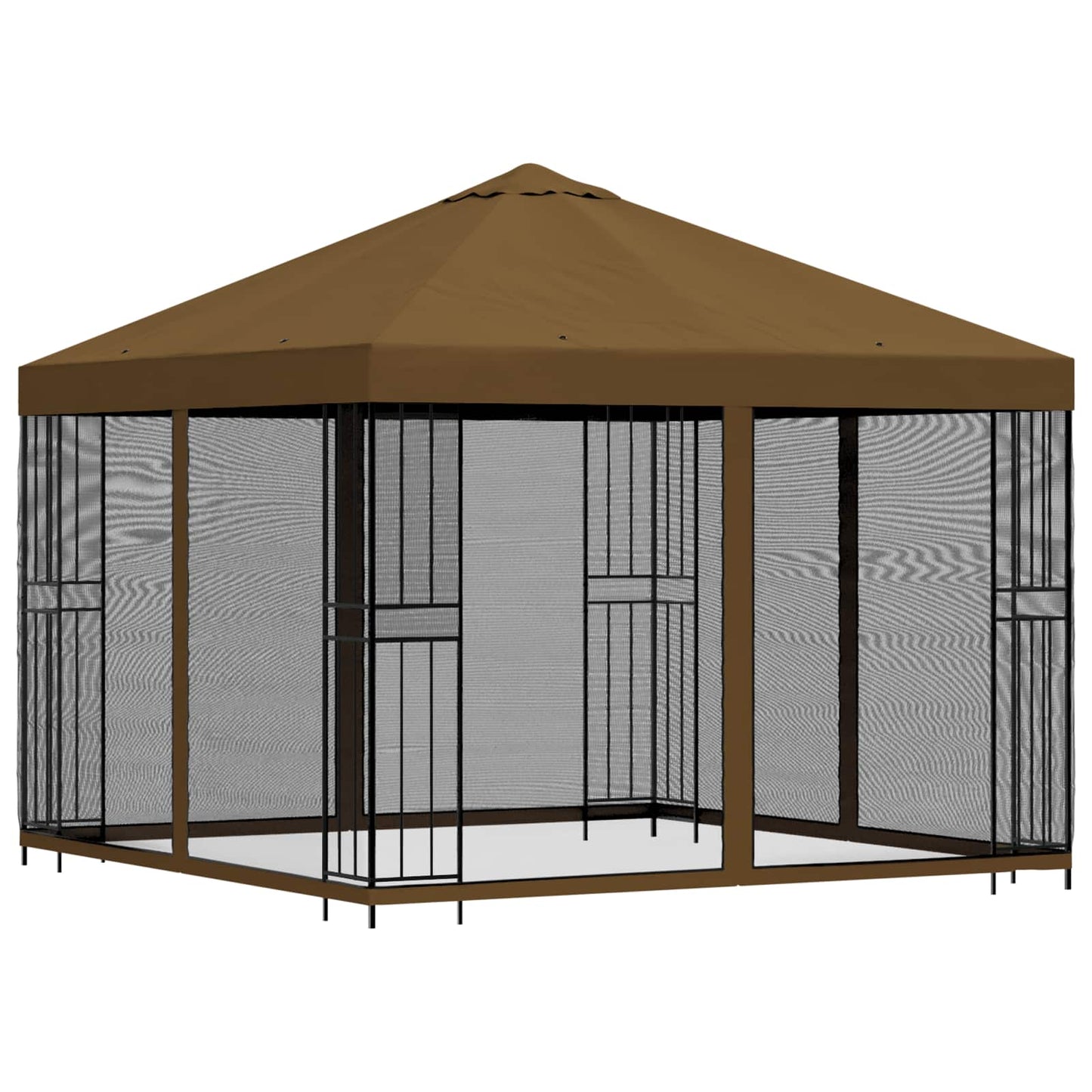 Garden Gazebo with Sidewalls 3 x 3 m Taupe Polyester and Steel