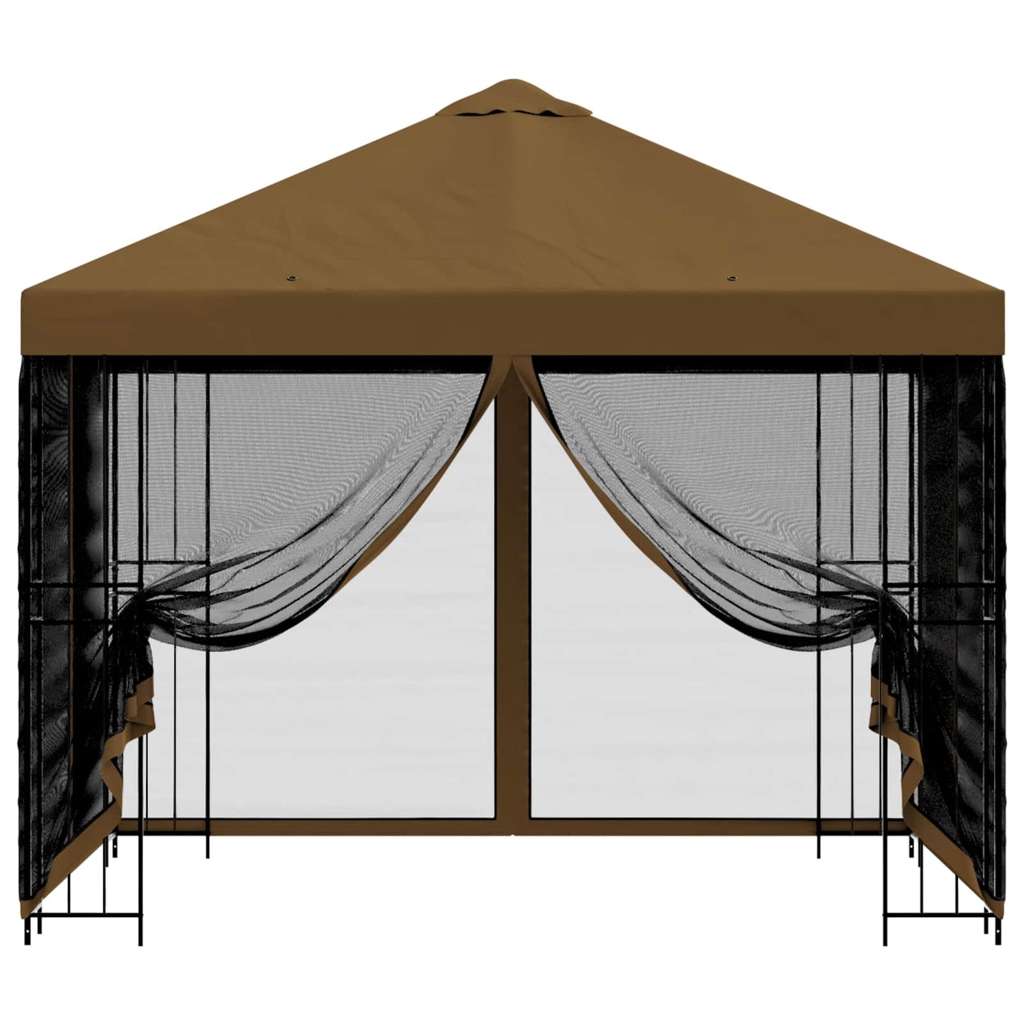 Garden Gazebo with Sidewalls 3 x 3 m Taupe Polyester and Steel
