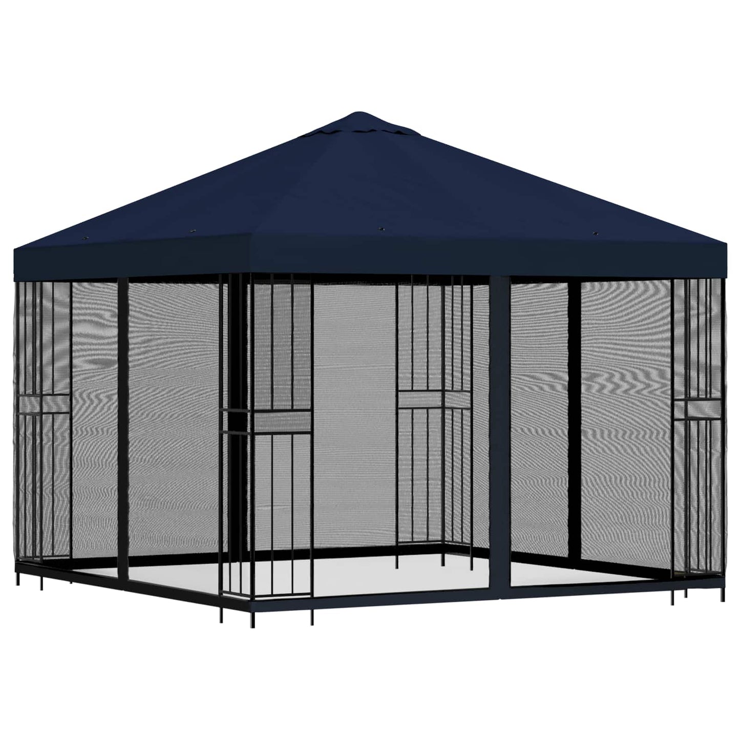 Garden Gazebo with Sidewalls 3 x 3 m Blue Polyester and Steel