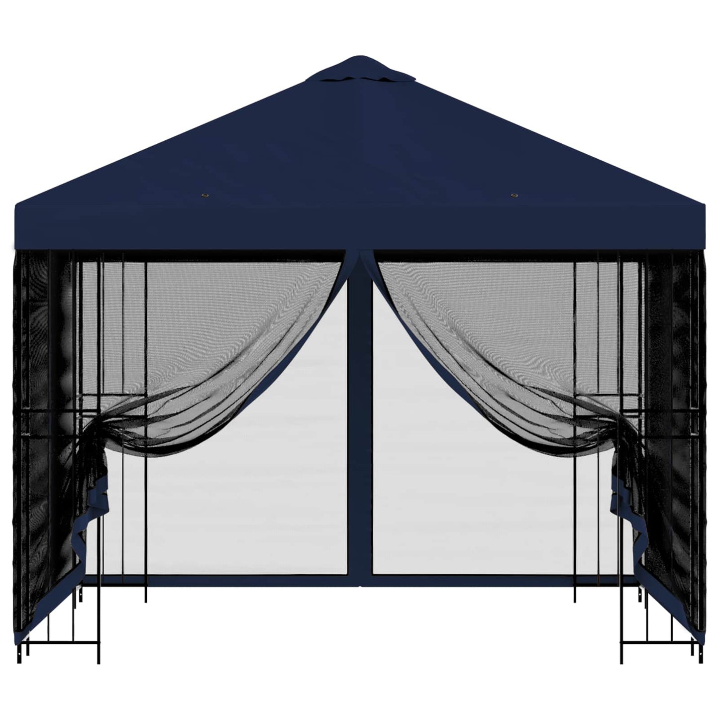 Garden Gazebo with Sidewalls 3 x 3 m Blue Polyester and Steel