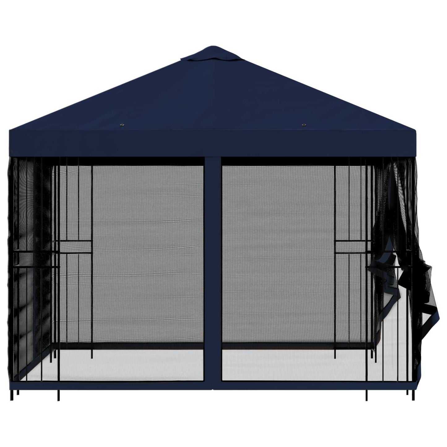 Garden Gazebo with Sidewalls 3 x 3 m Blue Polyester and Steel