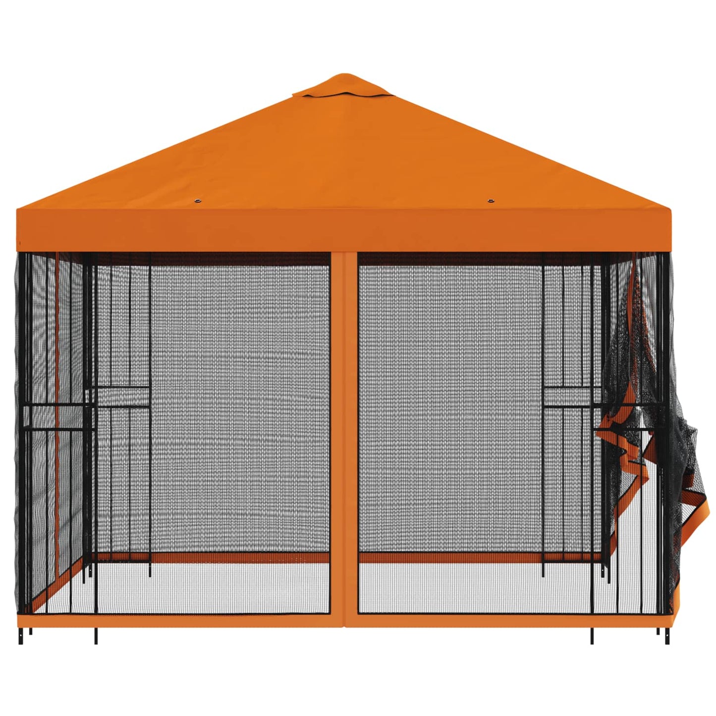 Garden Gazebo with Sidewalls 3 x 3 m Orange Polyester and Steel