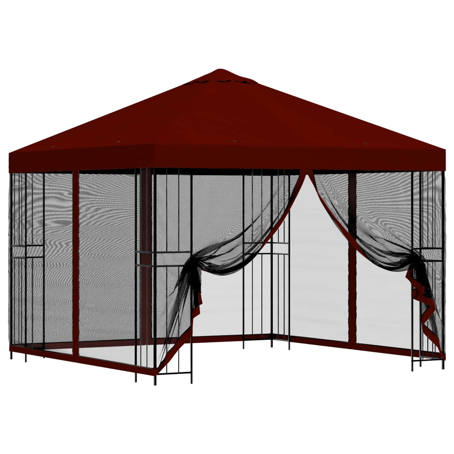 Garden Gazebo with Sidewalls 3 x 3 m Burgundy