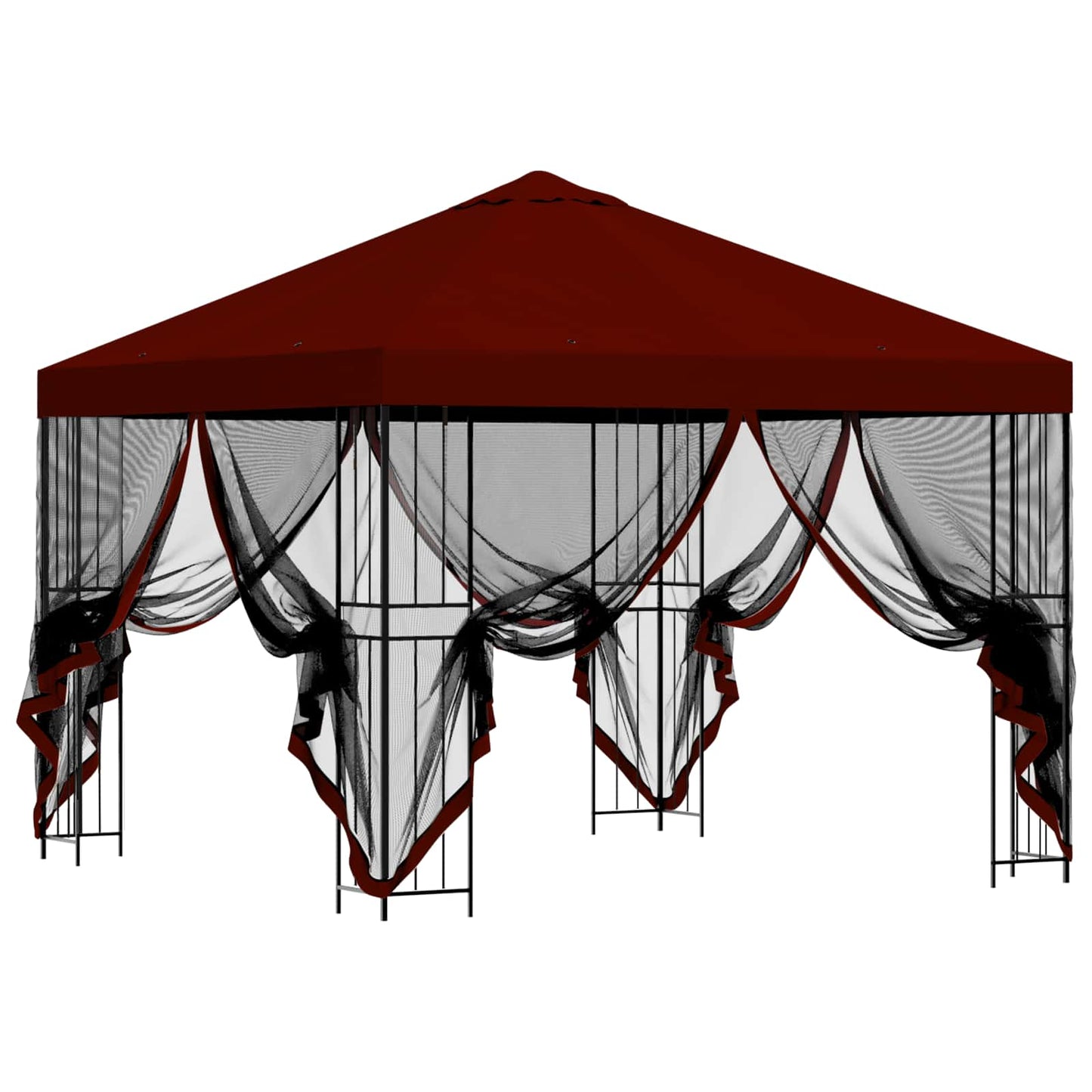 Garden Gazebo with Sidewalls 3 x 3 m Burgundy