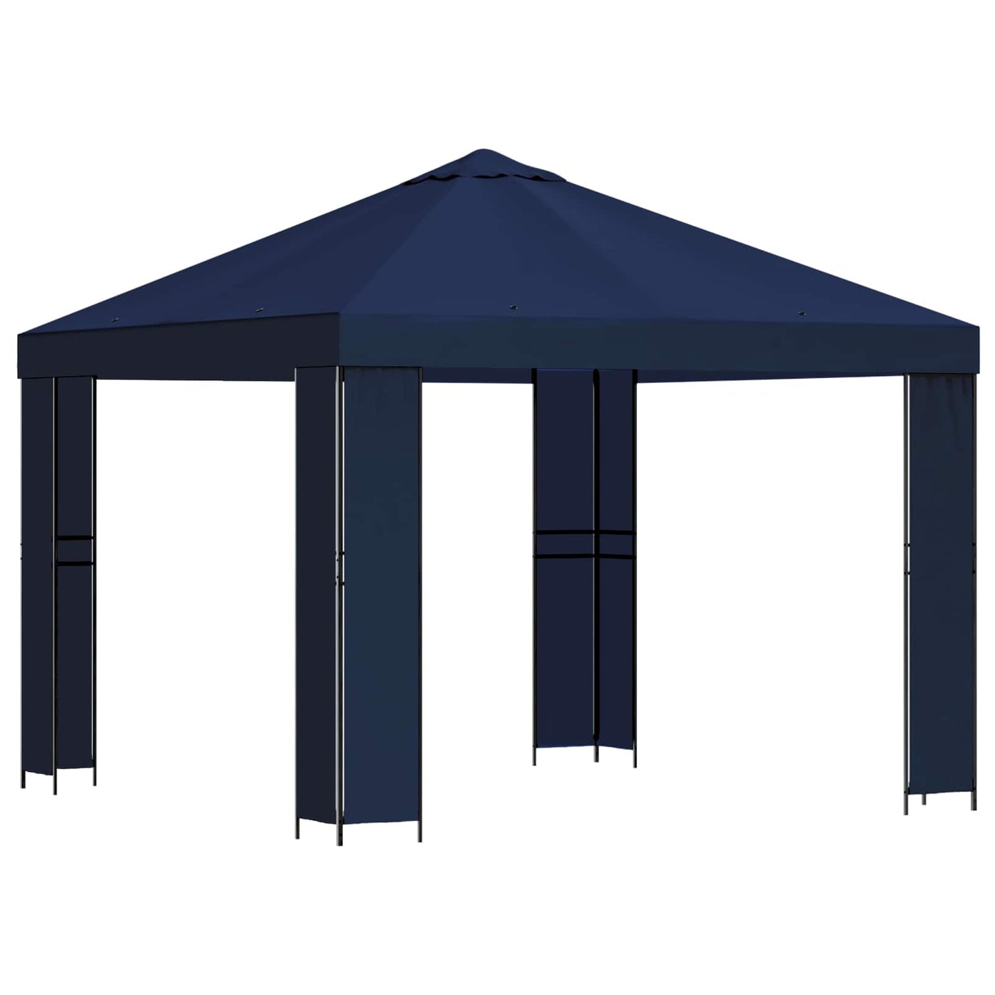 Gazebo 3 x 3 m Blue Polyester and Steel 190 gsm