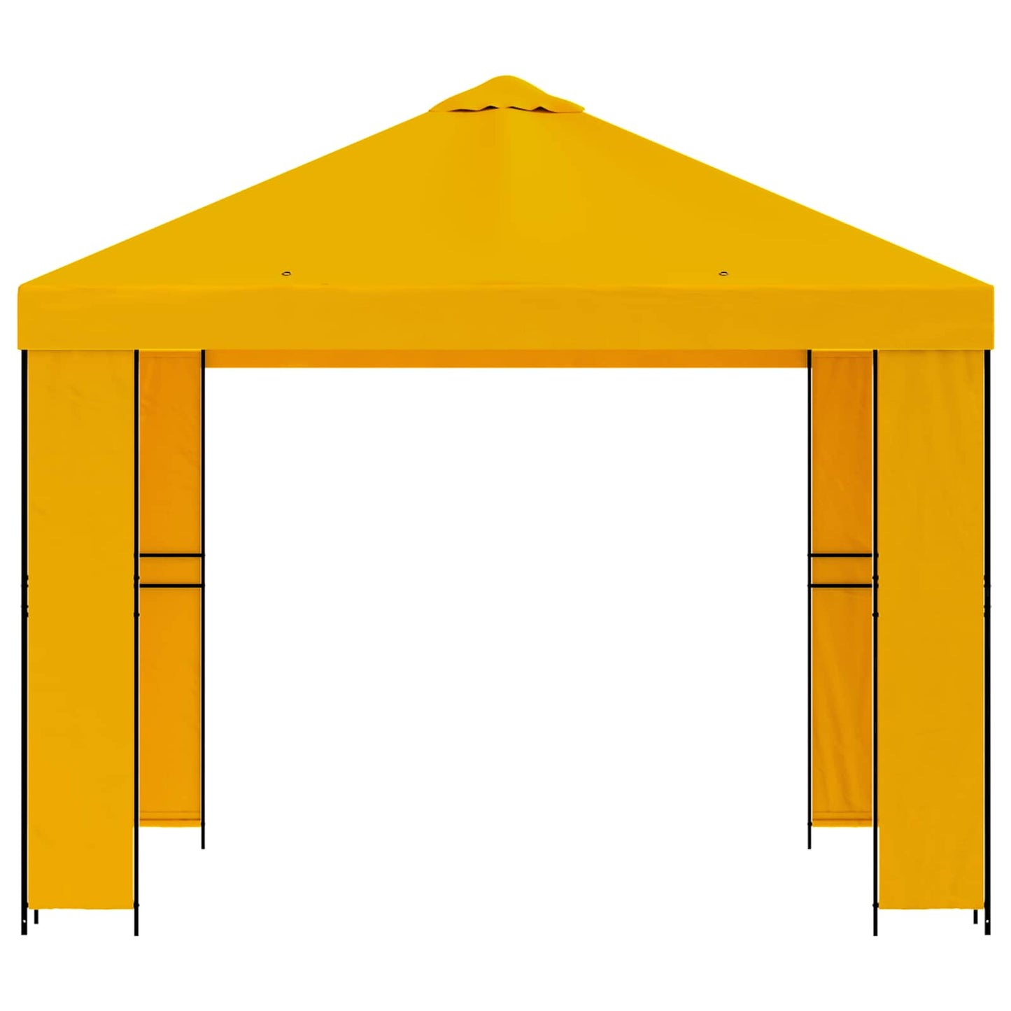 Gazebo 3 x 3 m Yellow Polyester and Steel 190 gsm
