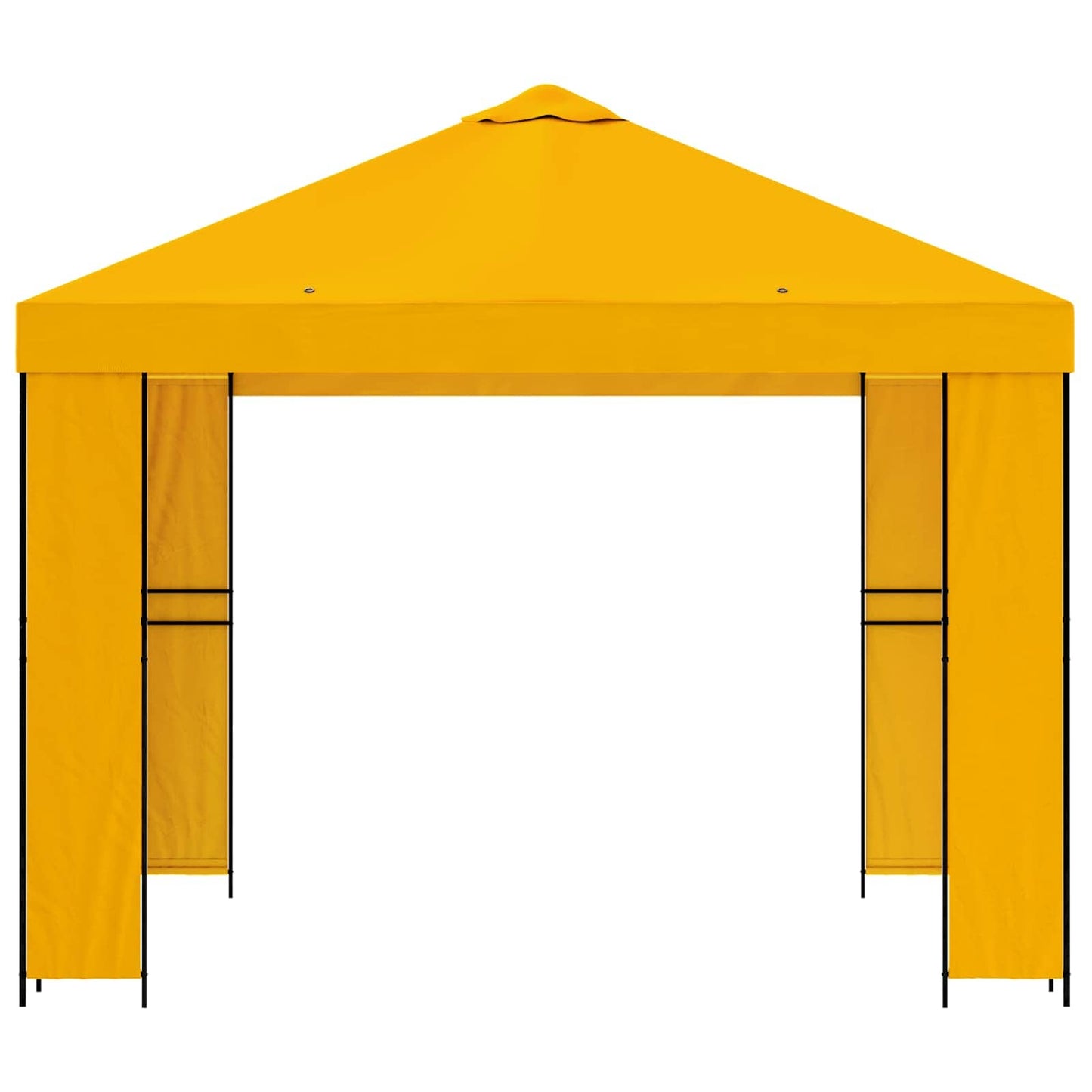 Gazebo 3 x 3 m Yellow Polyester and Steel 190 gsm