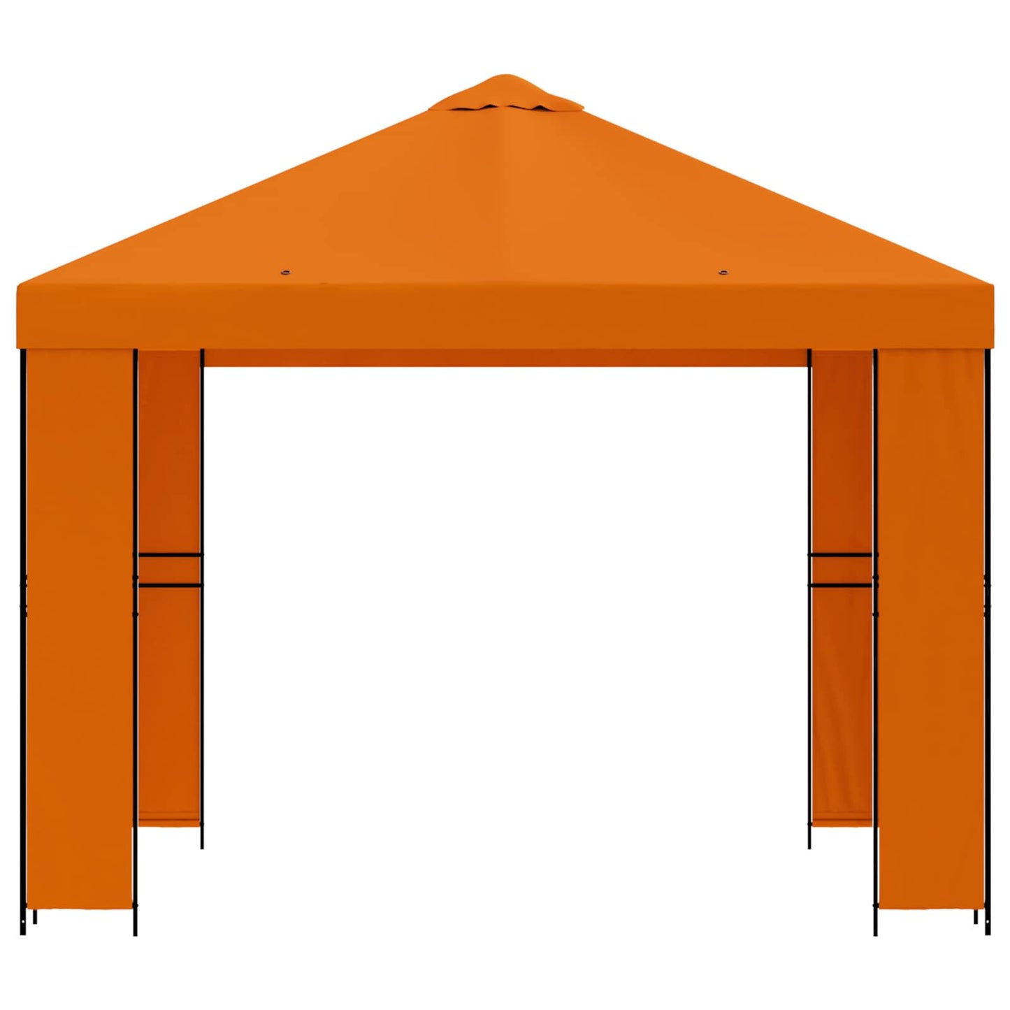 Gazebo 3 x 3 m Orange Polyester and Steel 190 gsm