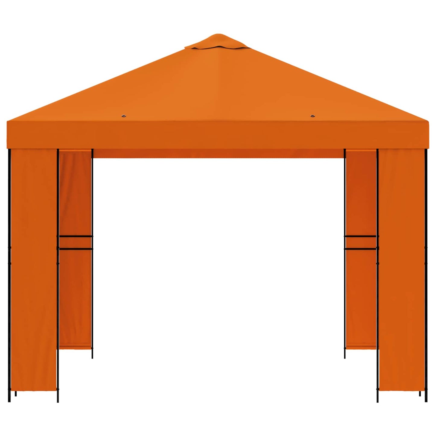 Gazebo 3 x 3 m Orange Polyester and Steel 190 gsm