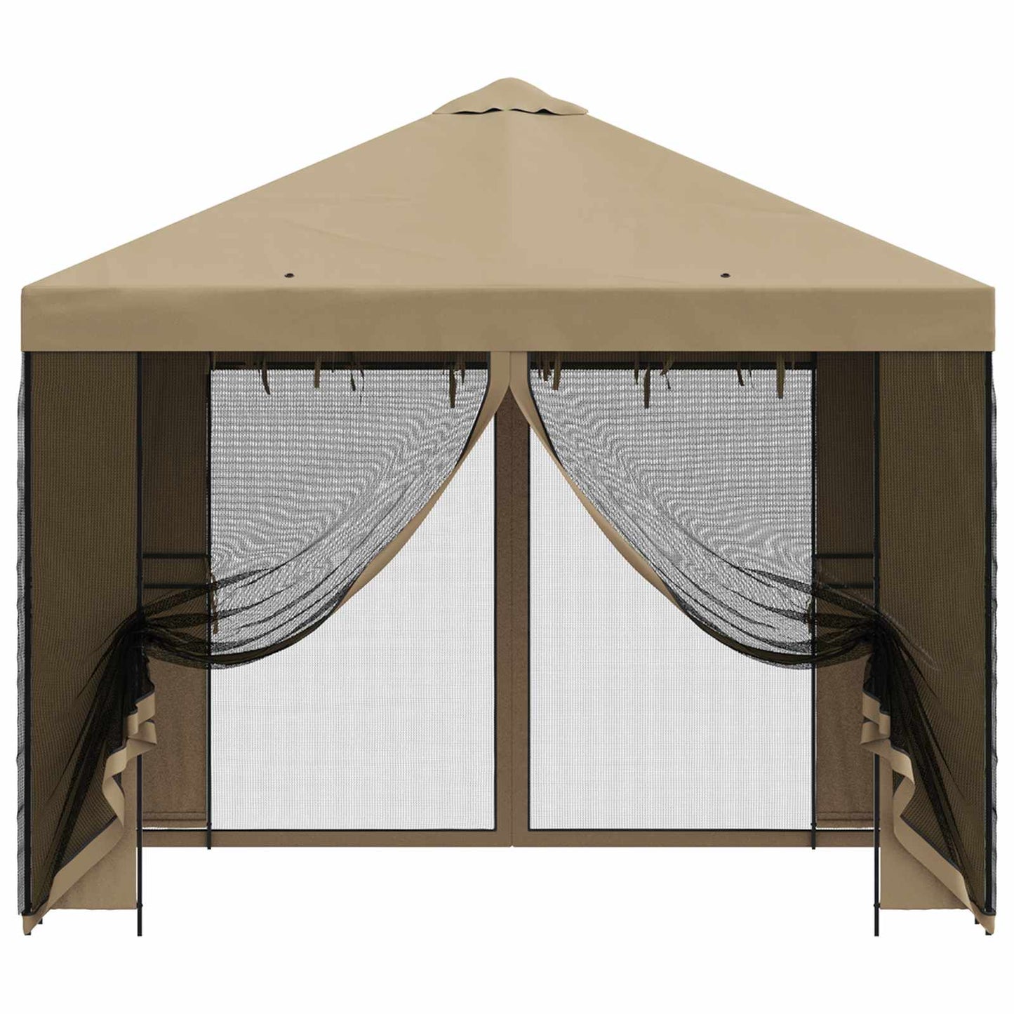 Garden Gazebo with Sidewalls 3 x 3 m Beige Polyester and Steel