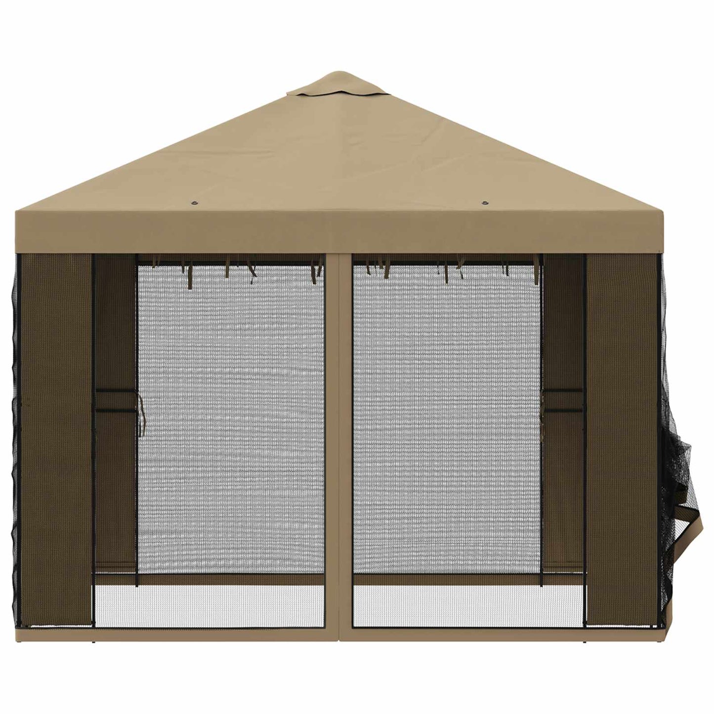 Garden Gazebo with Sidewalls 3 x 3 m Beige Polyester and Steel