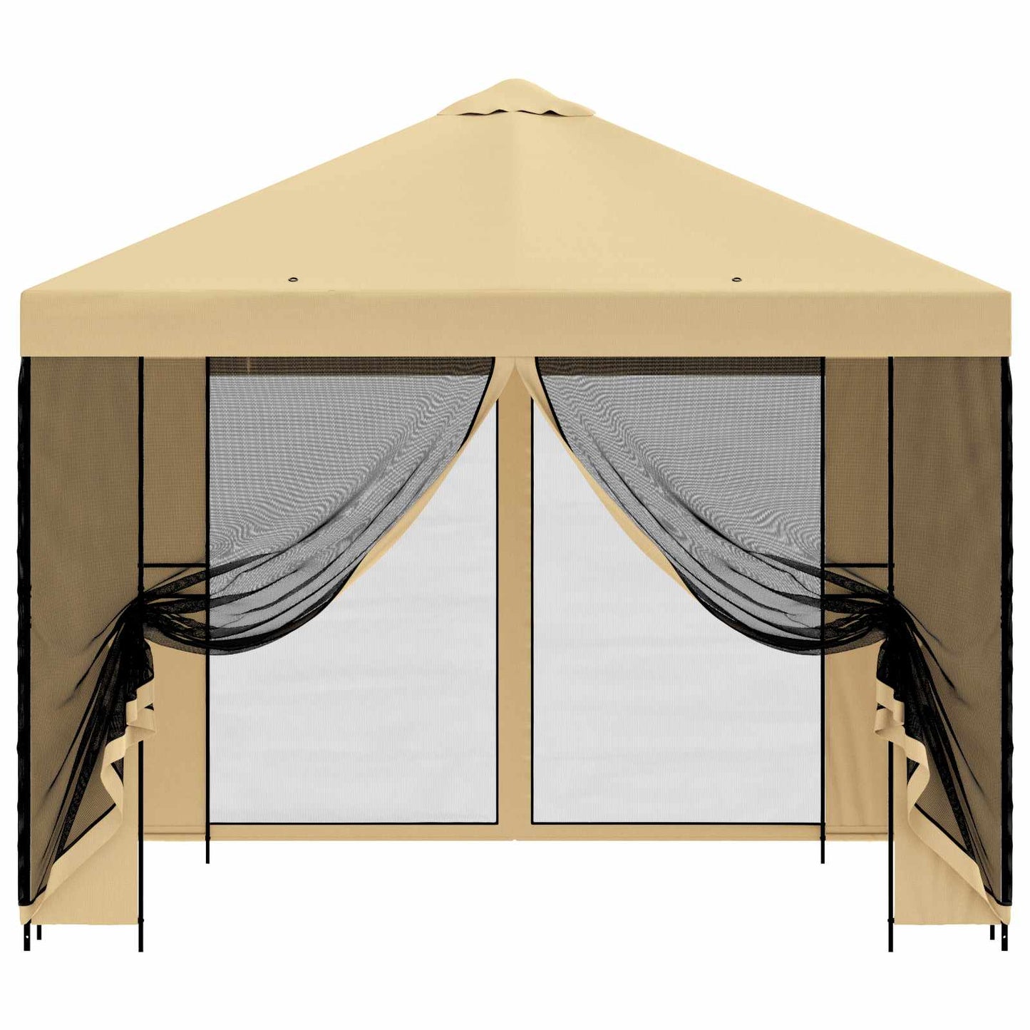 Garden Gazebo with Sidewalls 3 x 3 m Cream Polyester and Steel