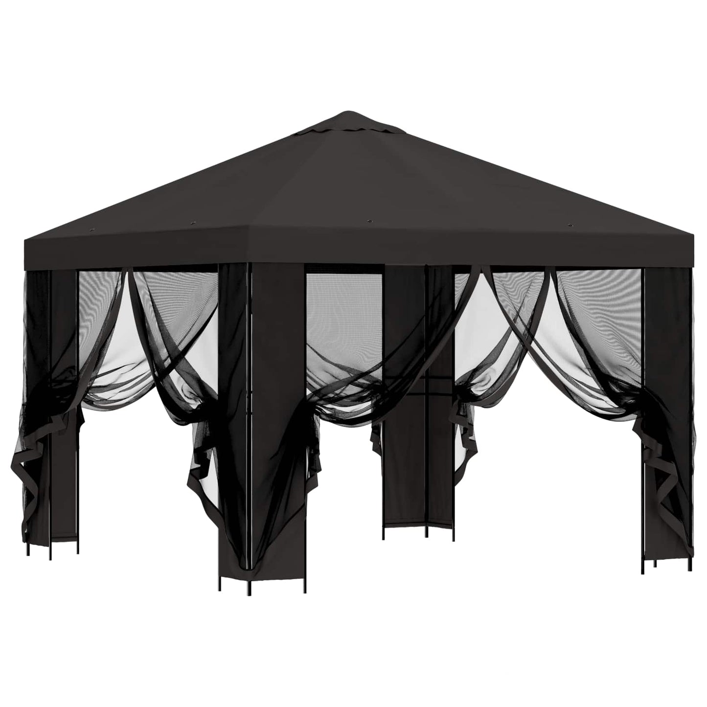 Garden Gazebo with Sidewalls 3 x 3 m Anthracite