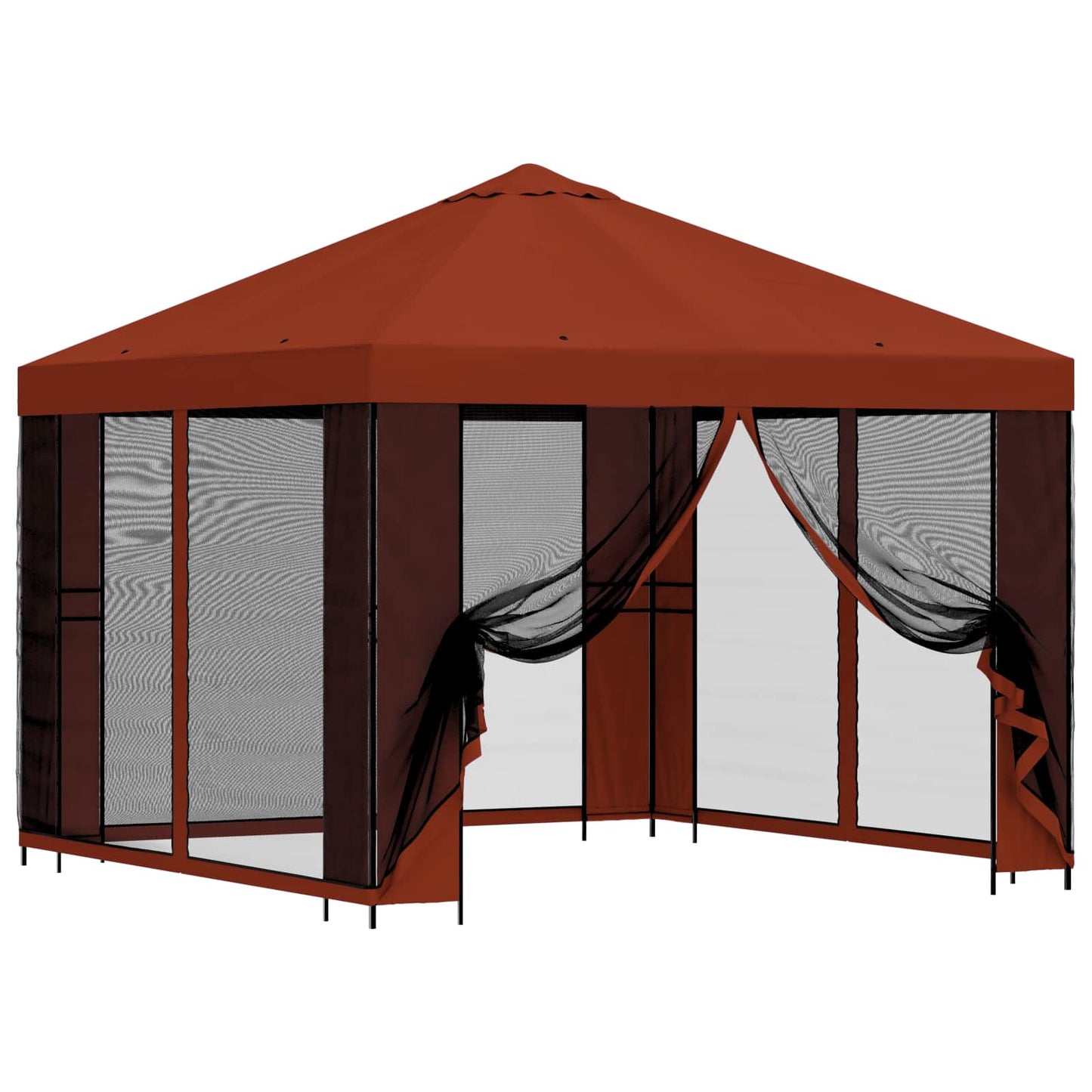 Garden Gazebo with Sidewalls 3 x 3 m Terracotta