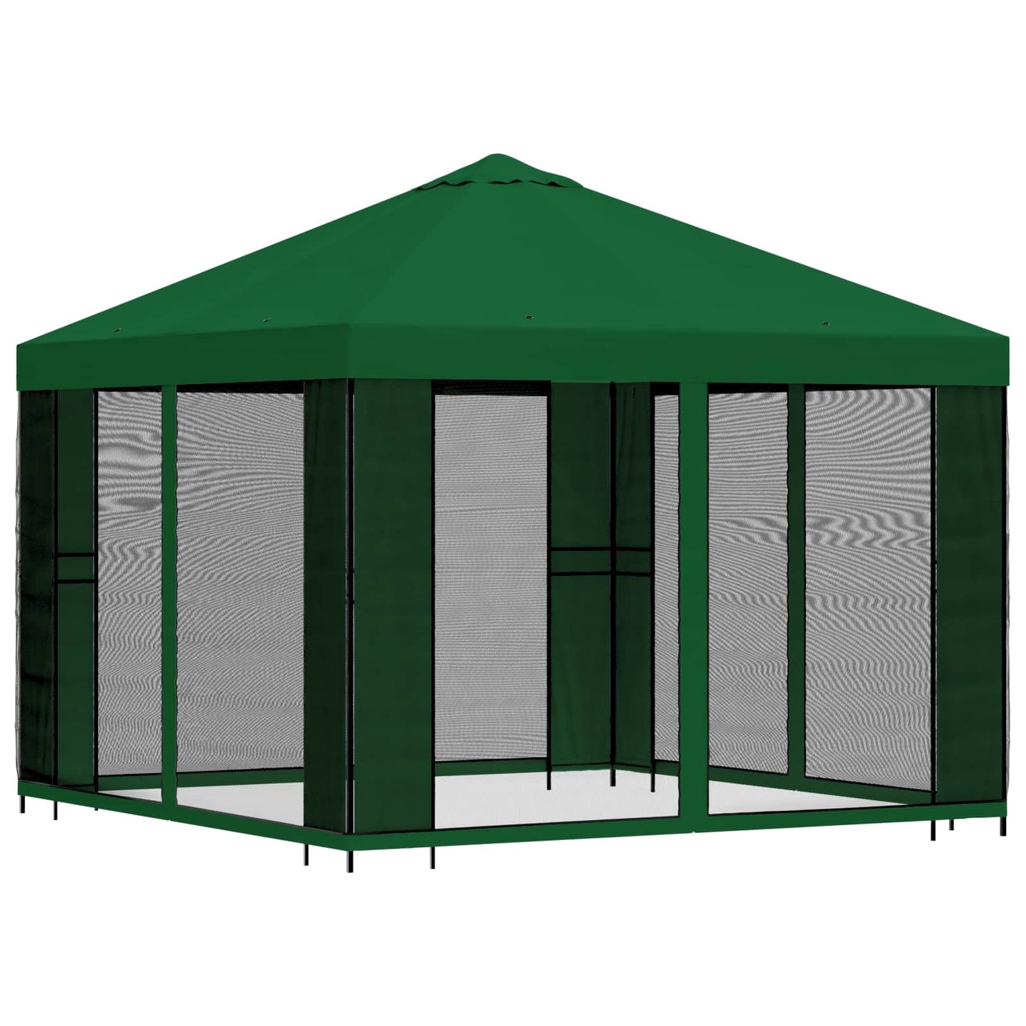 Garden Gazebo with Sidewalls 3 x 3 m Green Polyester and Steel