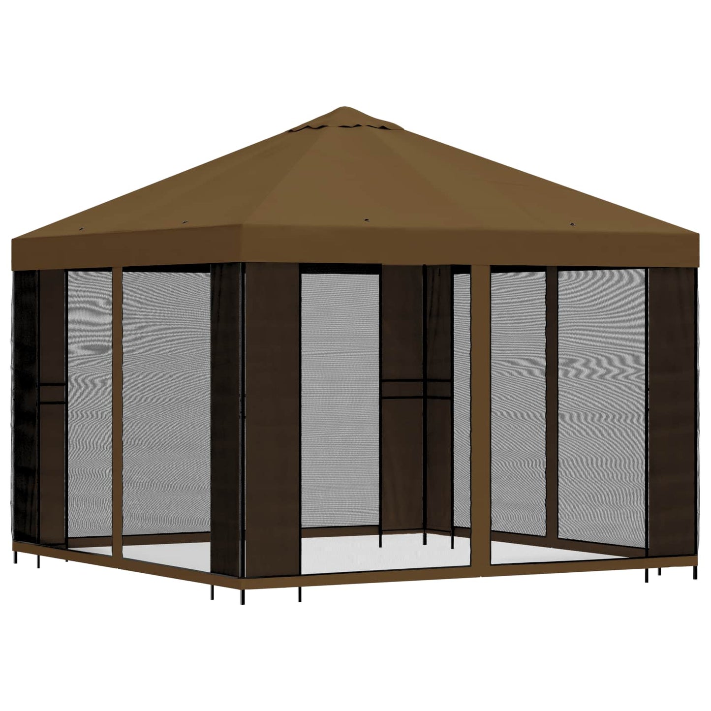 Garden Gazebo with Sidewalls 3 x 3 m Taupe Polyester and Steel