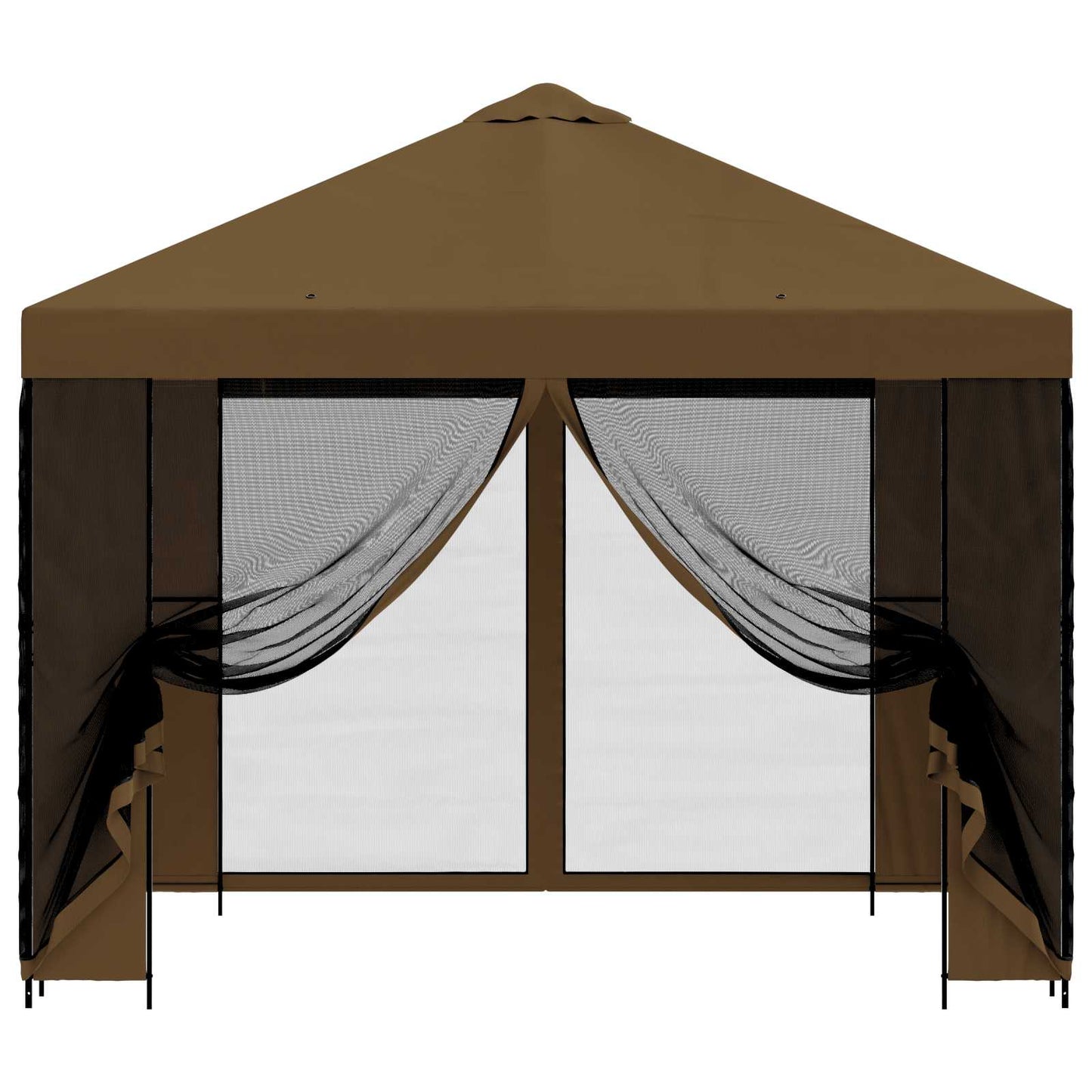 Garden Gazebo with Sidewalls 3 x 3 m Taupe Polyester and Steel