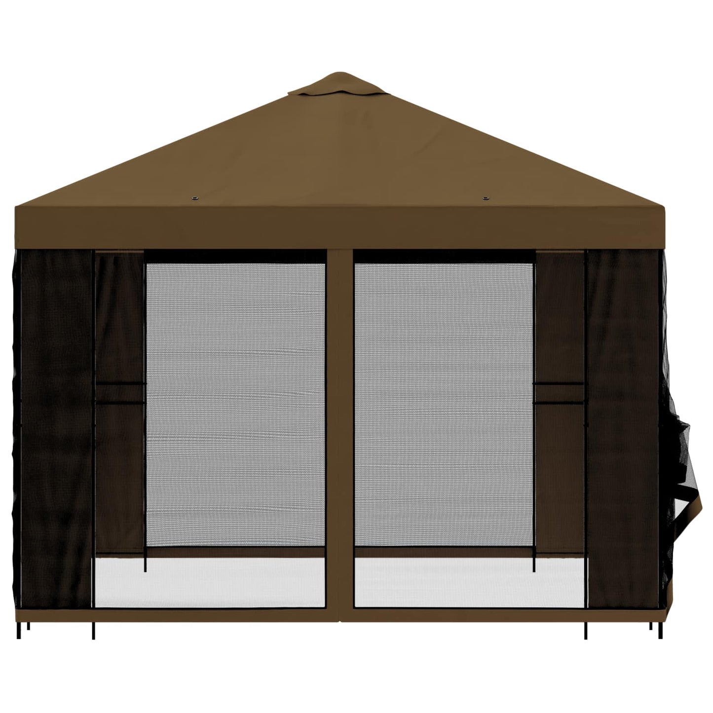 Garden Gazebo with Sidewalls 3 x 3 m Taupe Polyester and Steel