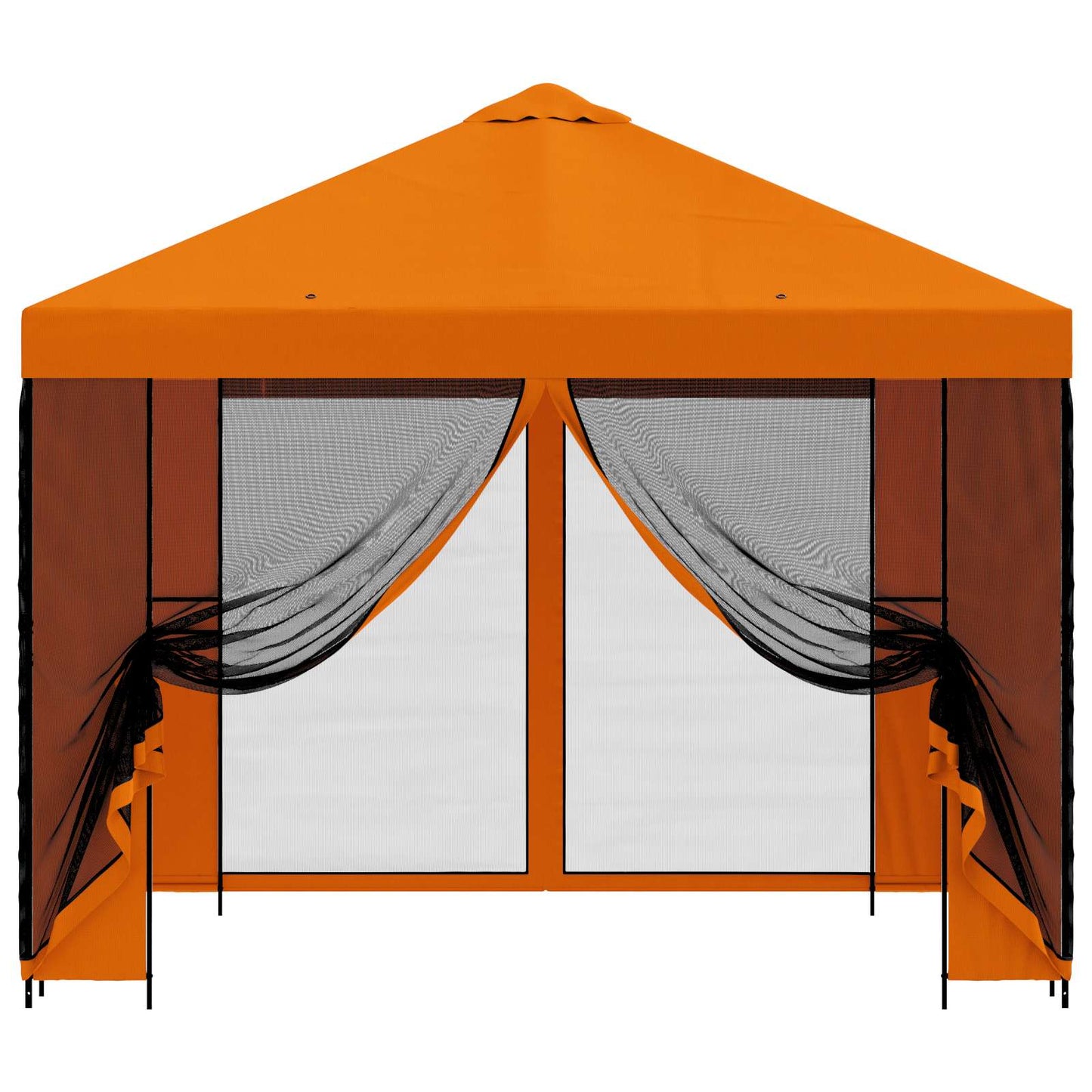 Garden Gazebo with Sidewalls 3 x 3 m Orange Polyester and Steel
