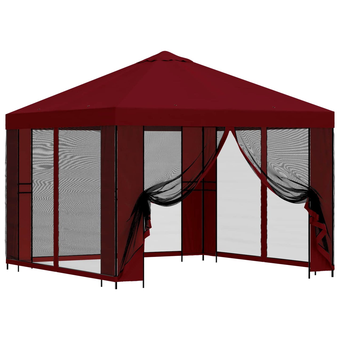 Garden Gazebo with Sidewalls 3 x 3 m Burgundy