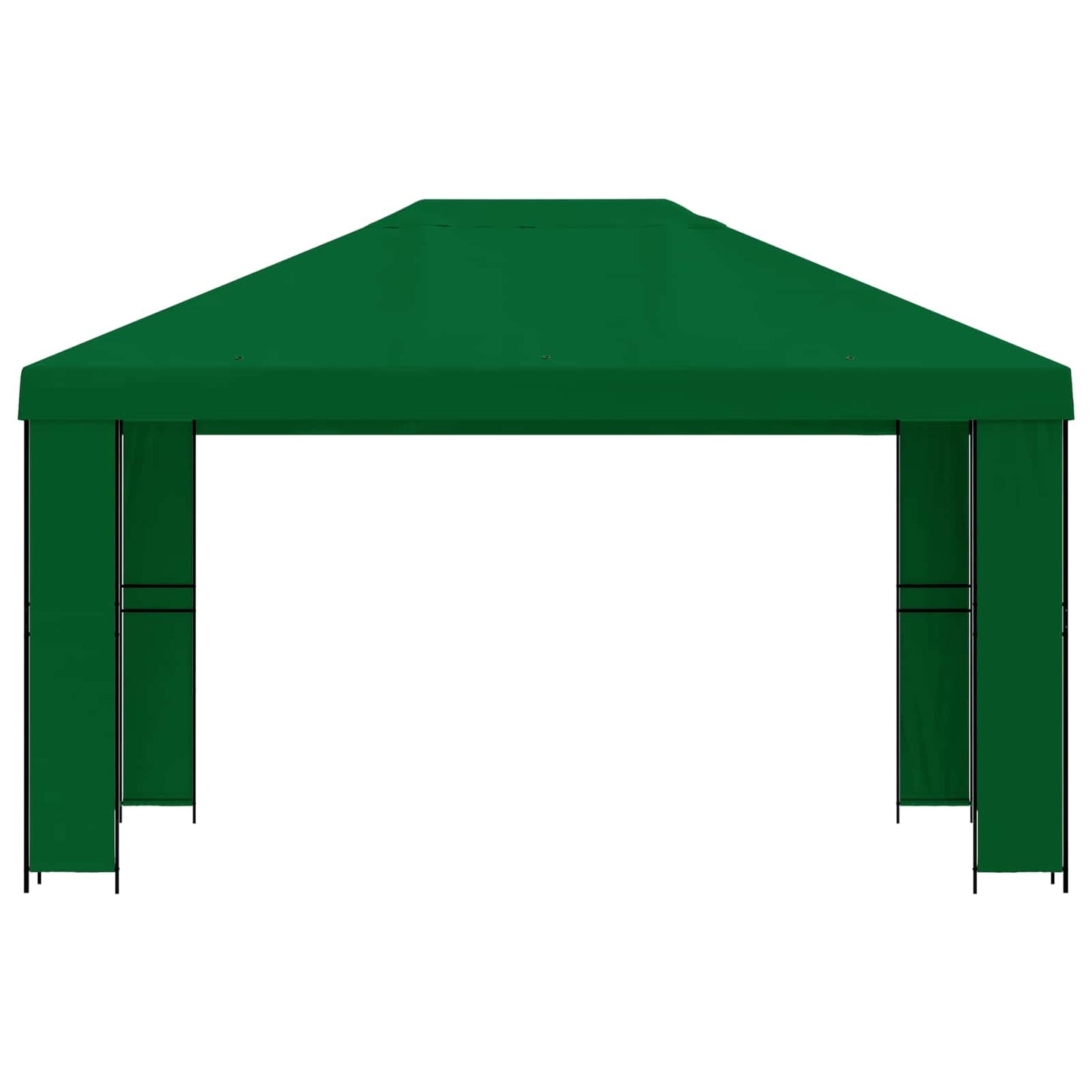 Gazebo 4 x 3 m Green Polyester and Steel 190 gsm