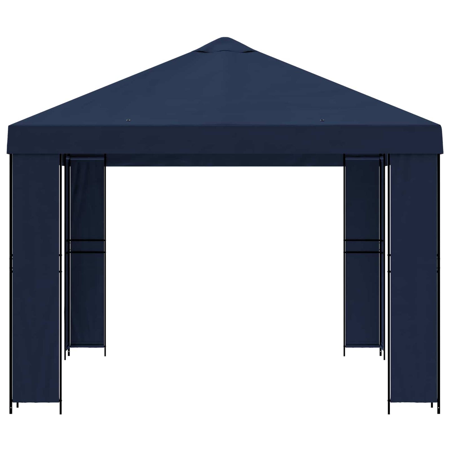 Gazebo 4 x 3 m Blue Polyester and Steel 190 gsm