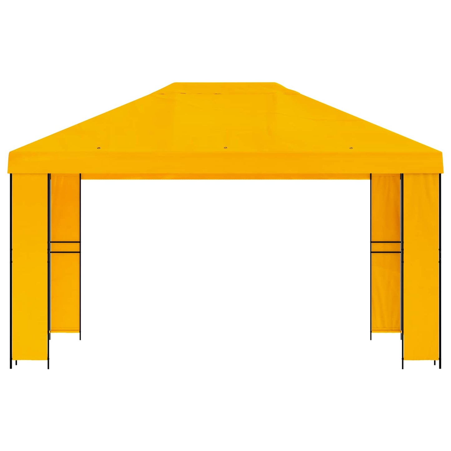Gazebo 4 x 3 m Yellow Polyester and Steel 190 gsm