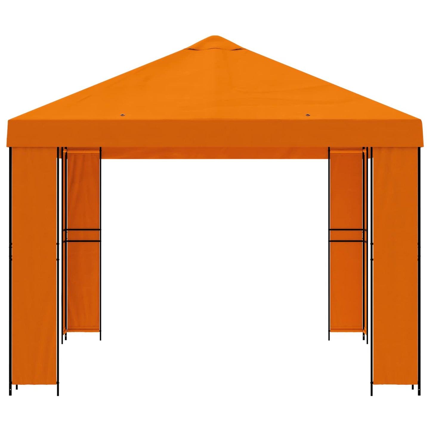 Gazebo 4 x 3 m Orange Polyester and Steel 190 gsm