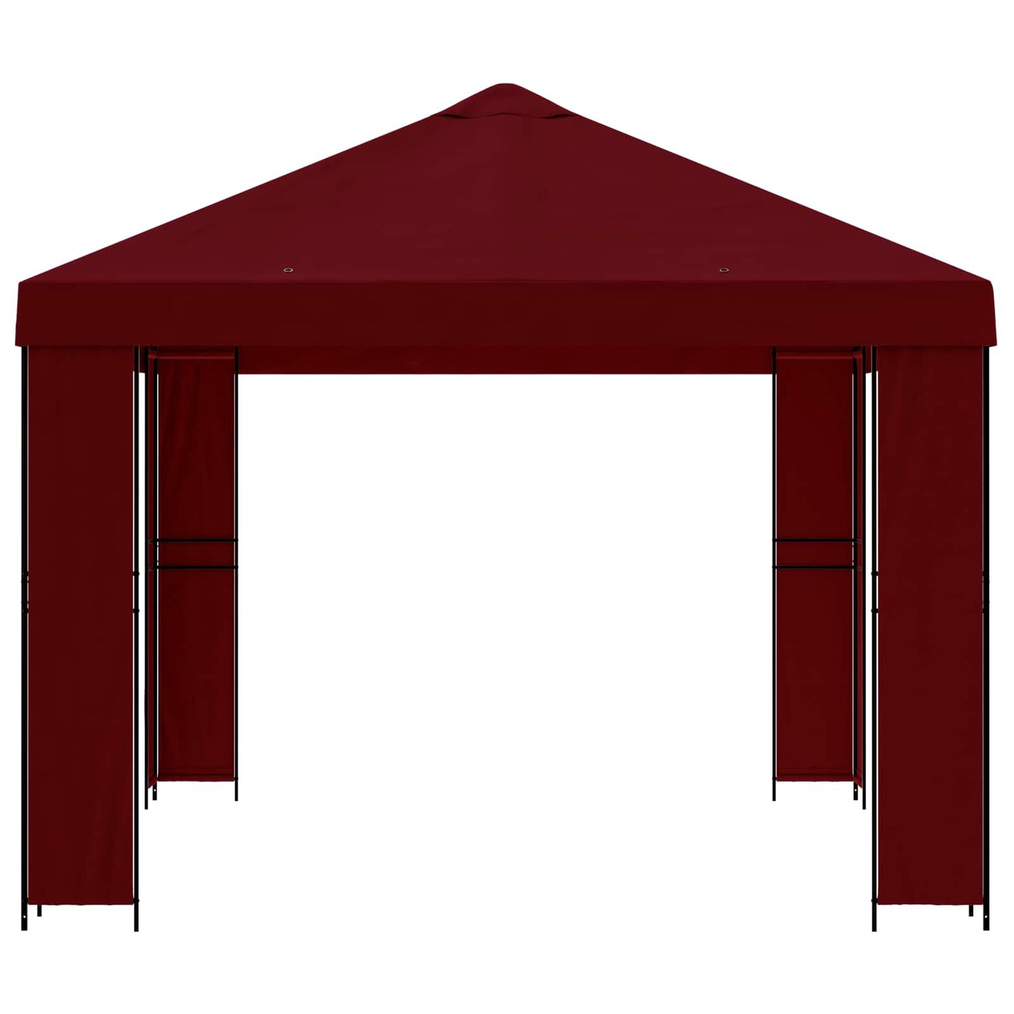 Gazebo 4 x 3 m Burgundy Polyester and Steel 190 gsm