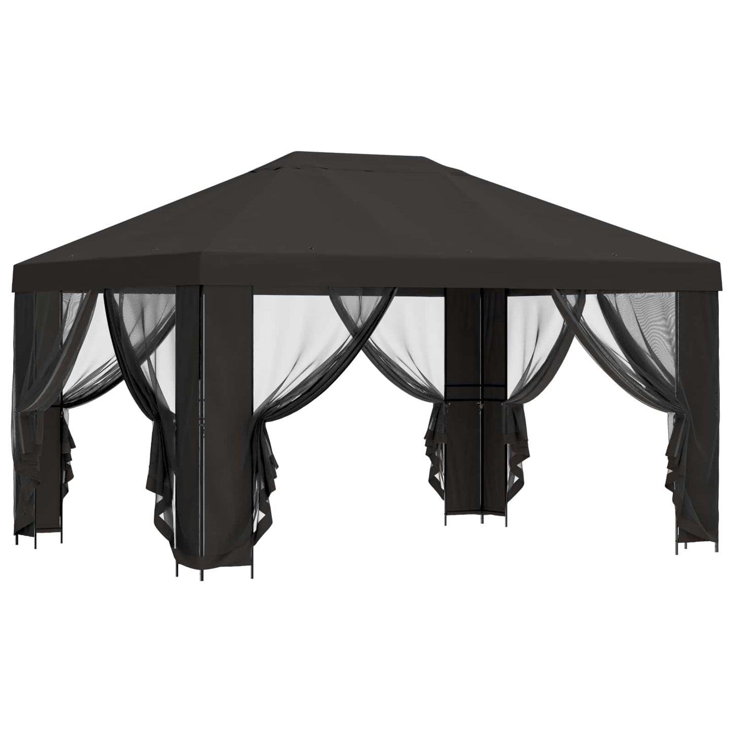 Garden Gazebo with Sidewalls 4 x 3 m Anthracite