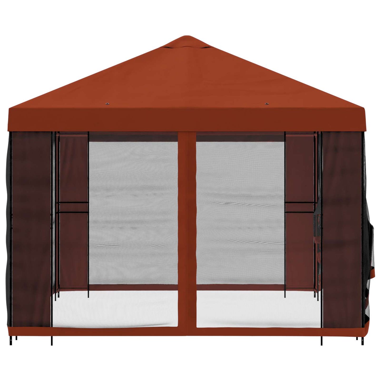 Gazebo with Sidewalls 4 x 3 m Terracotta Polyester and Steel