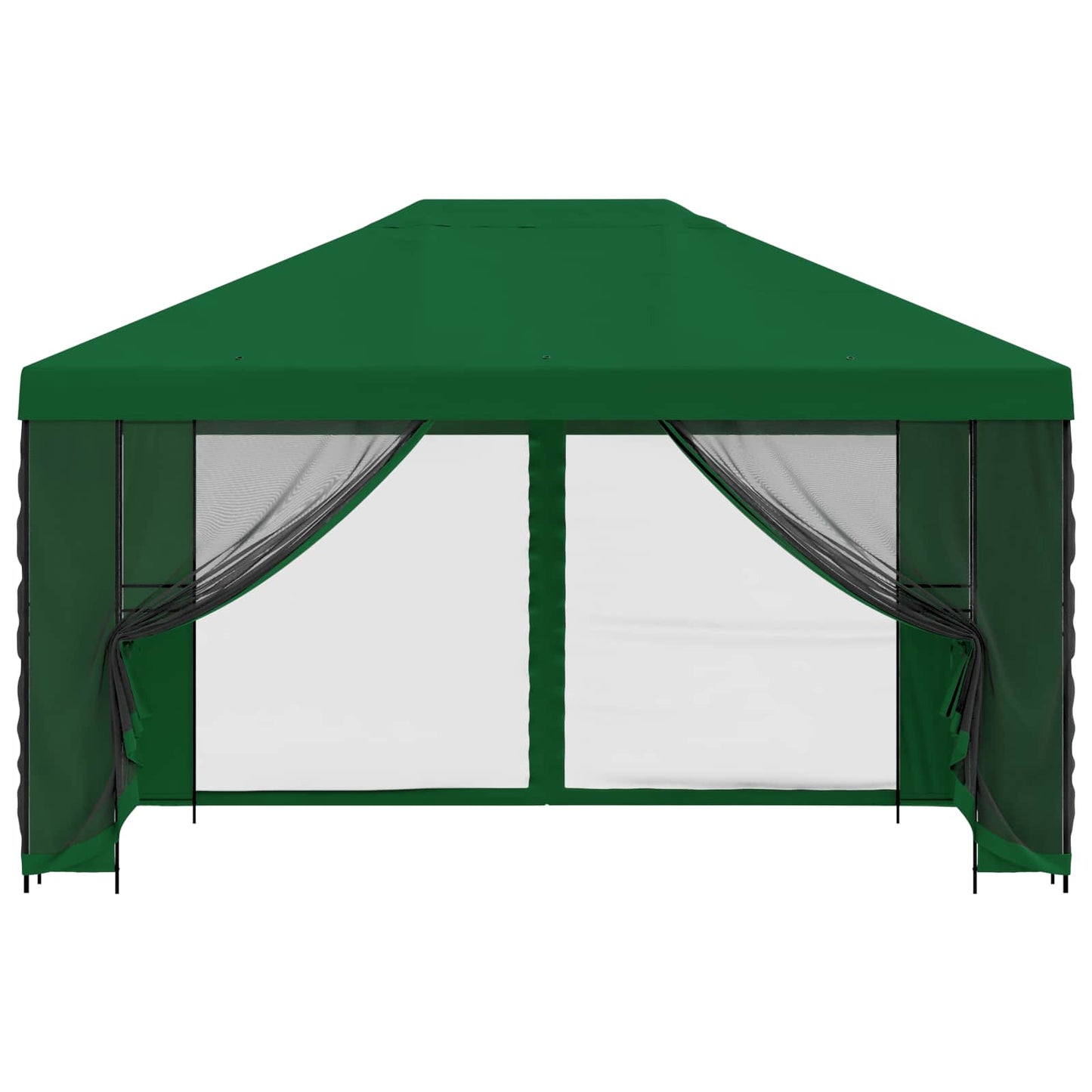 Garden Gazebo with Sidewalls 4 x 3 m Green Polyester and Steel