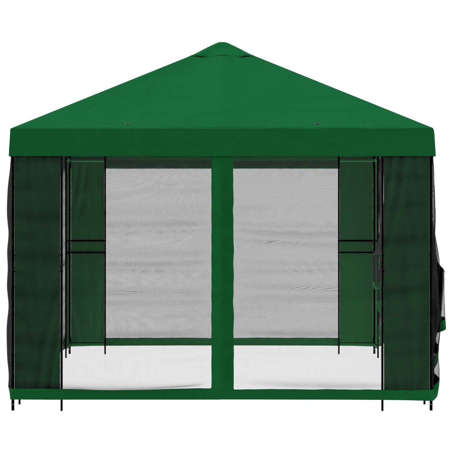 Garden Gazebo with Sidewalls 4 x 3 m Green Polyester and Steel