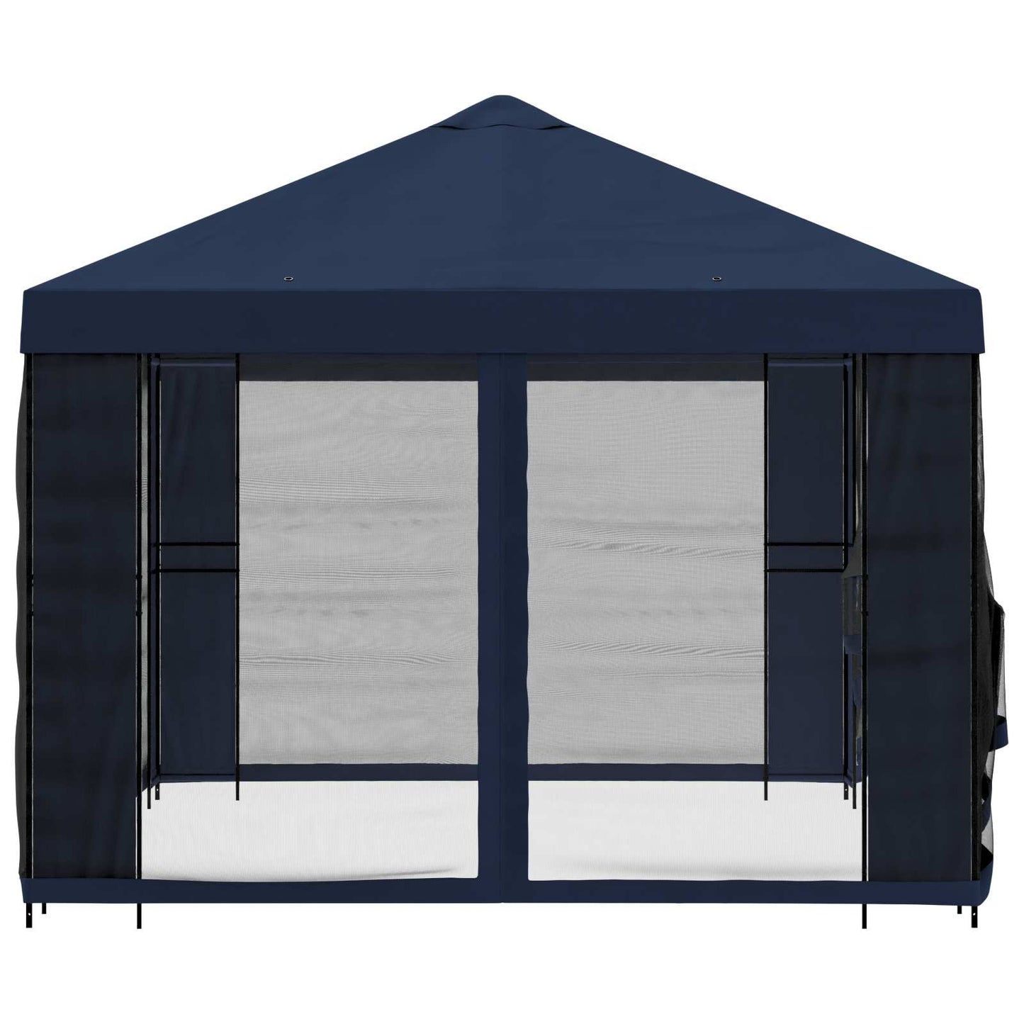 Garden Gazebo with Sidewalls 4 x 3 m Blue Polyester and Steel