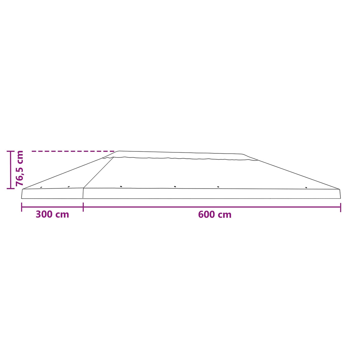 Gazebo Canopy Cover 6 x 3 m Terracotta Polyester 190