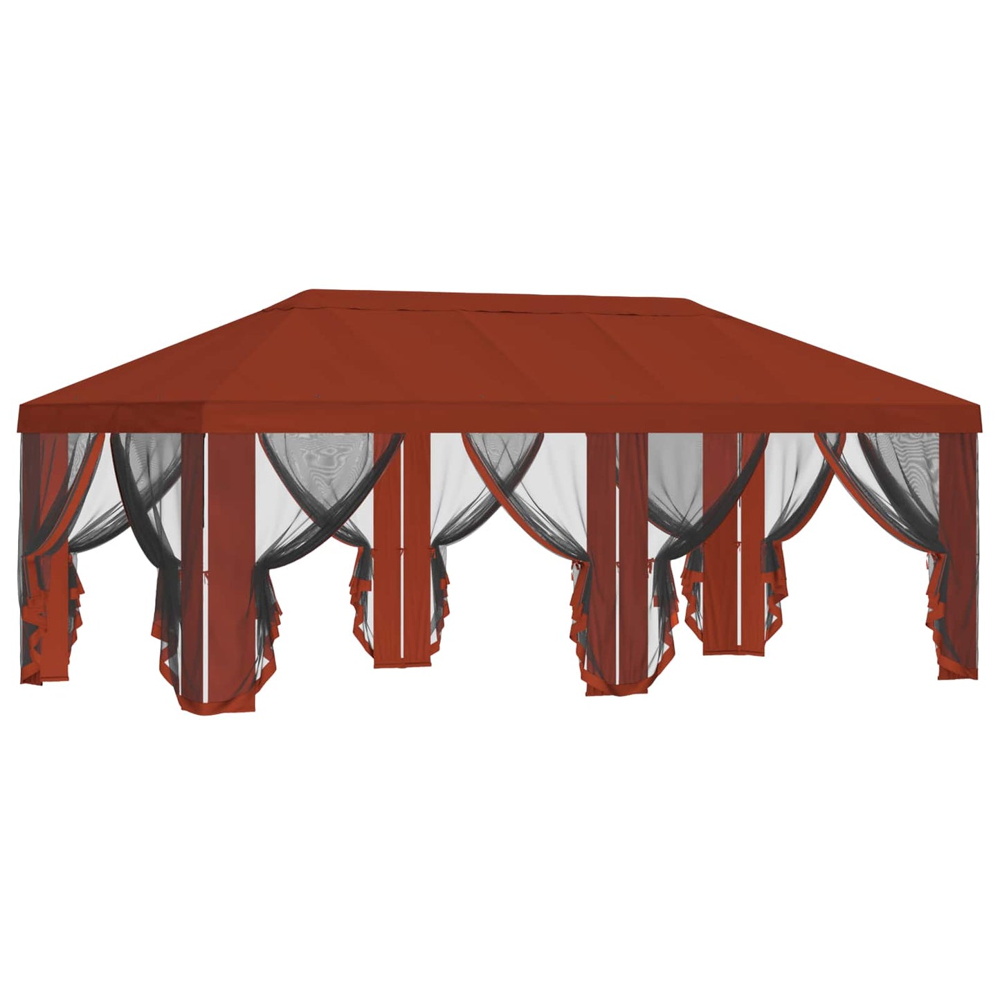 Gazebo Cover with Sidewalls 6 x 3 m Terracotta Polyester 190
