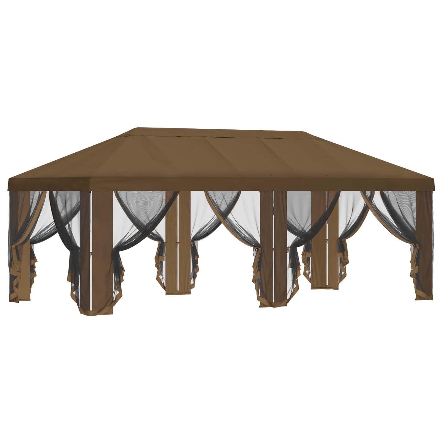 Gazebo Cover with Sidewalls 6 x 3 m Taupe Polyester 190