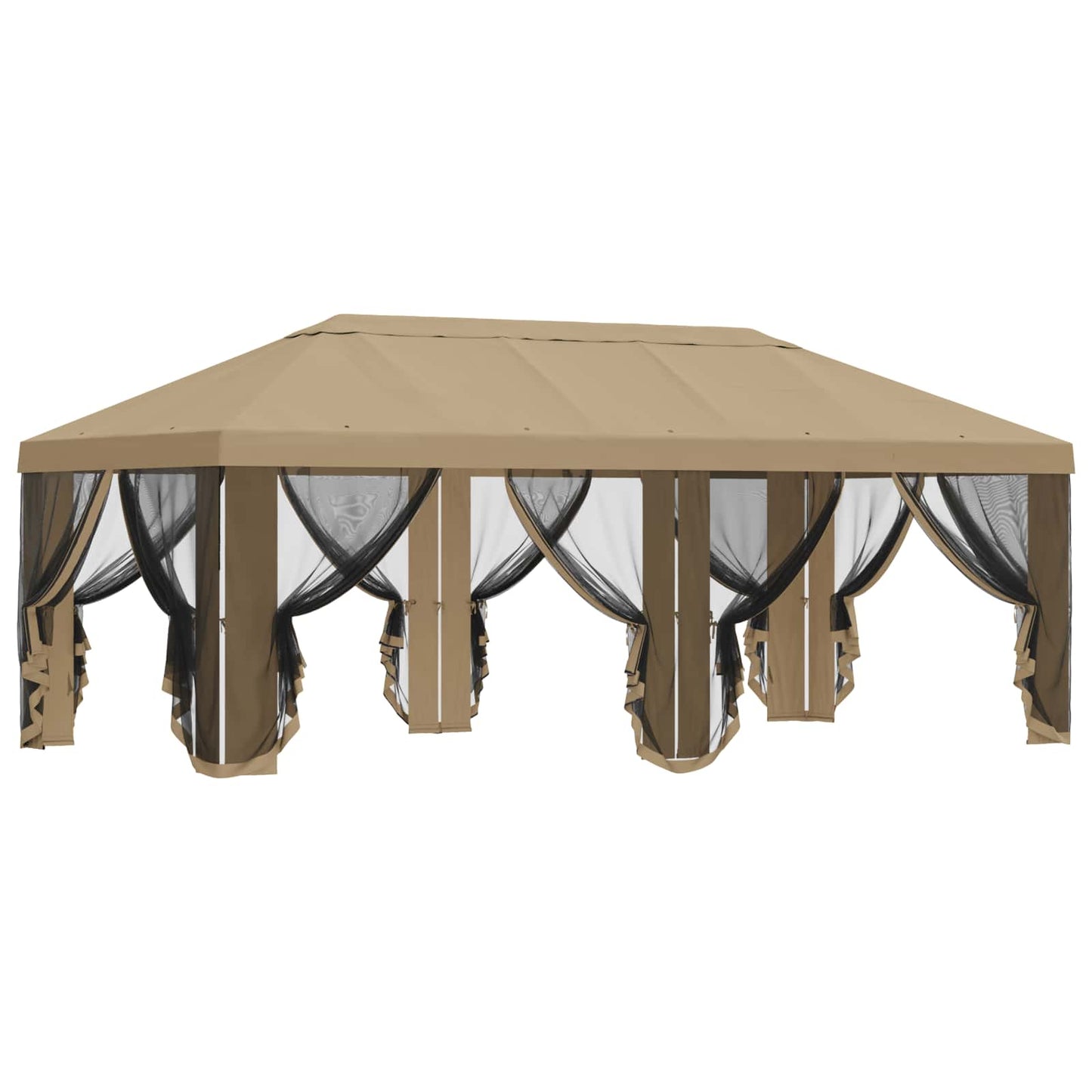 Gazebo Cover with Sidewalls Beige 600.5 x 300.5 cm Polyester