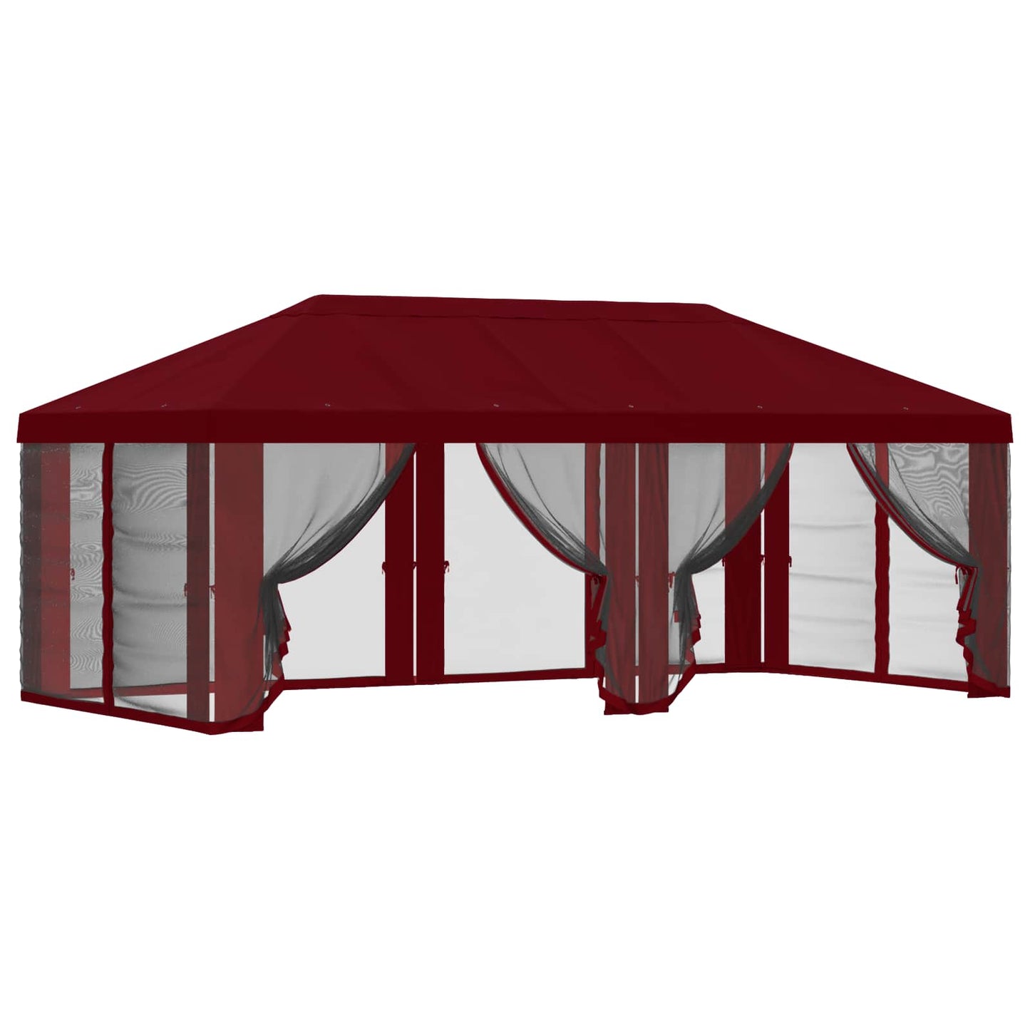 Gazebo Cover with Sidewalls Burgundy 600.5 x 300.5 cm Polyester