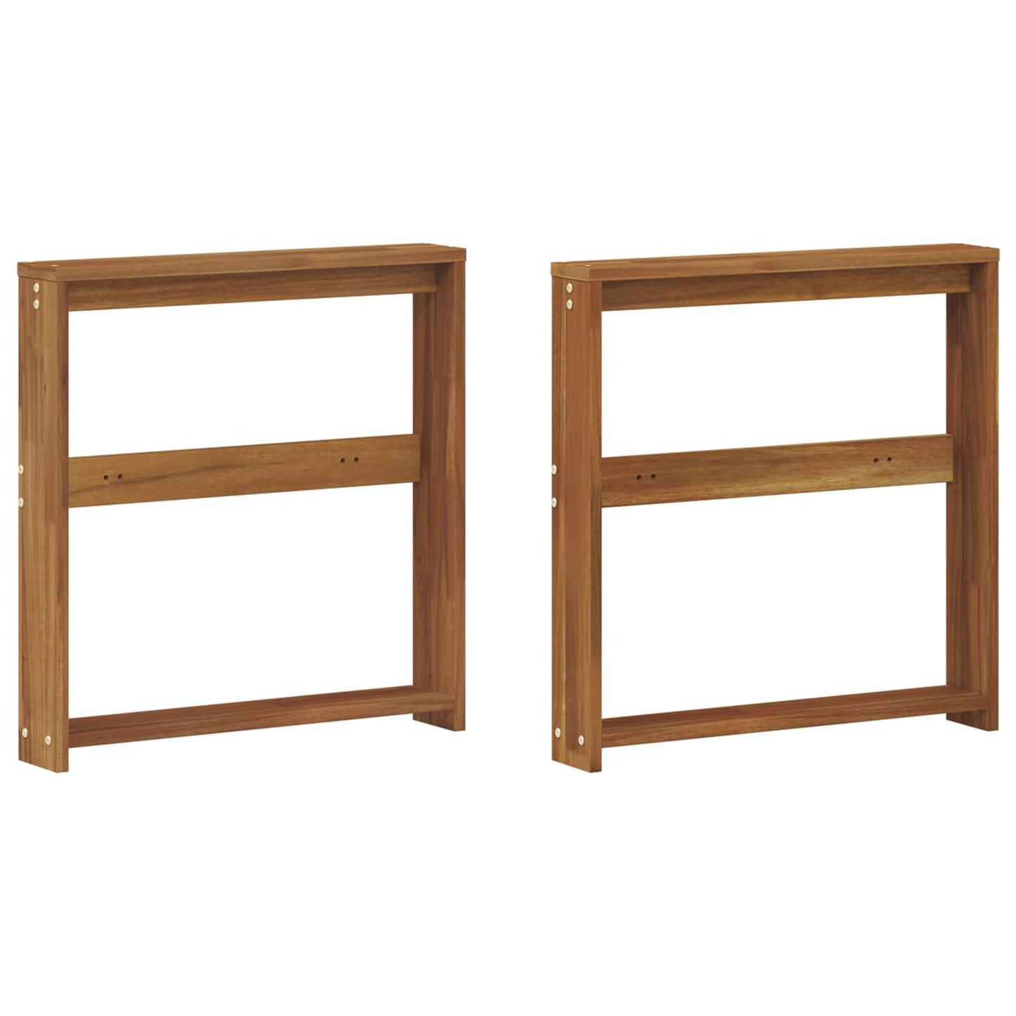 Armrest 2 pcs Natural 58.5 x 10 x 61 cm Solid Acacia Wood