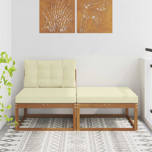 Sectional Sofa Units with Cushion 2 Piece Natural