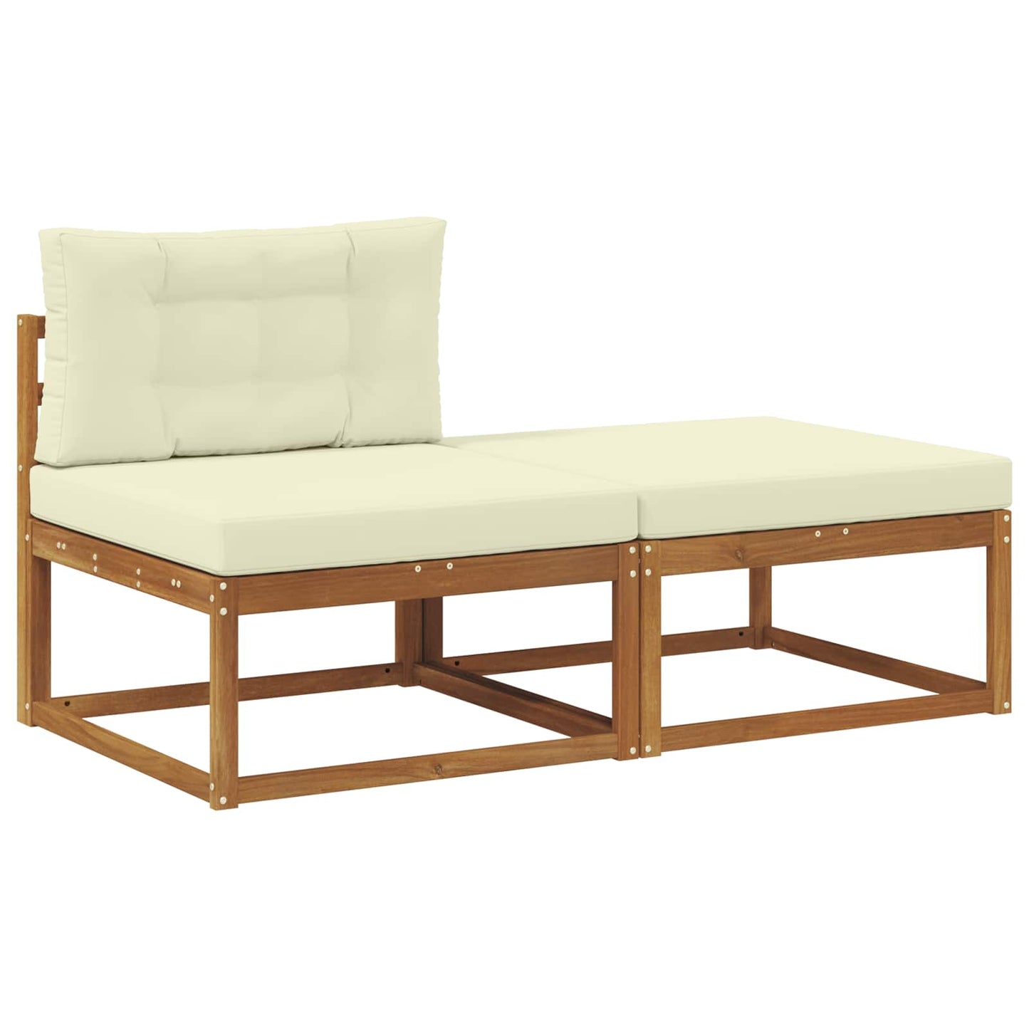 Sectional Sofa Units with Cushion 2 Piece Natural