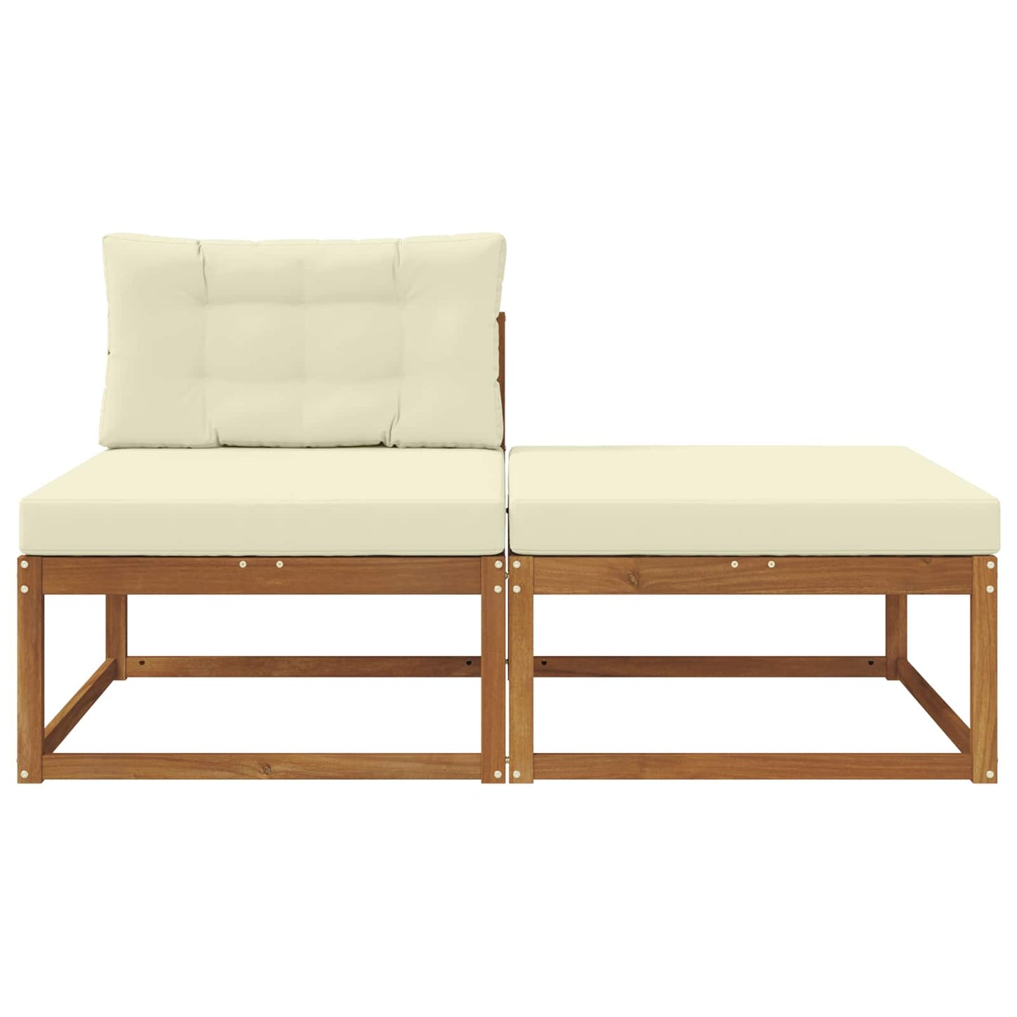 Sectional Sofa Units with Cushion 2 Piece Natural
