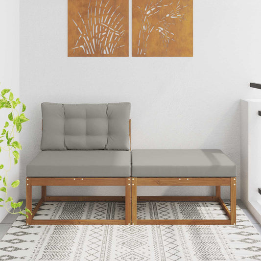 Sectional Sofa Units with Cushion 2 Piece Natural
