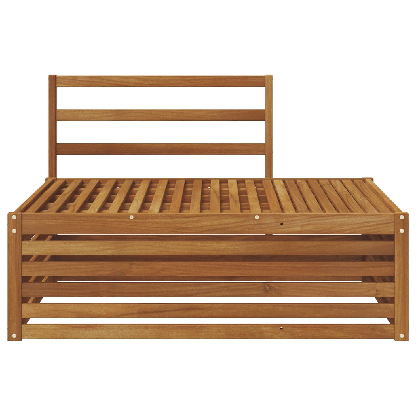 Outdoor End sofa Natural 115 x 83 x 73 cm Solid Acacia Wood