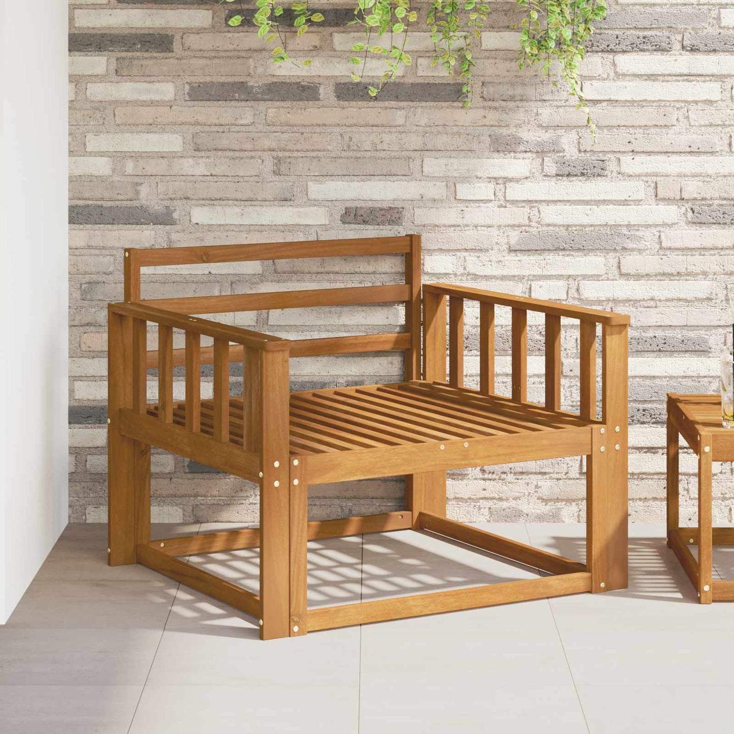Armrest 2 pcs Natural 80 x 6 x 61 cm Solid Acacia Wood